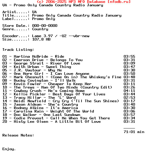 VA-Promo_Only_Canada_Country_Radio_January-2009