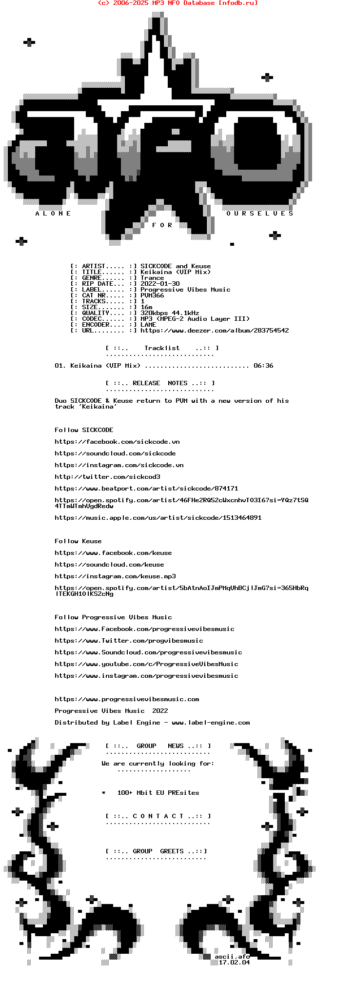 Sickcode_And_Keuse-Keikaina_(VIP_MIX)-(PVM366)-Single-WEB-2022