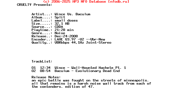 Wince_Vs._Baculum_-_Split-2008-CRUELTY