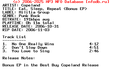 Copeland-Eat_Sleep_Repeat_(BONUS_EP)-2006