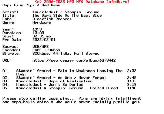 Knuckledust__Stampin_Ground-The_Dark_Side_Vs_The_East_Side-Split-EP-WEB-1999
