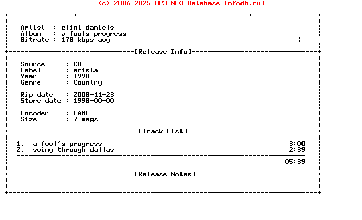Clint_Daniels-A_Fools_Progress-(CDS)-1998