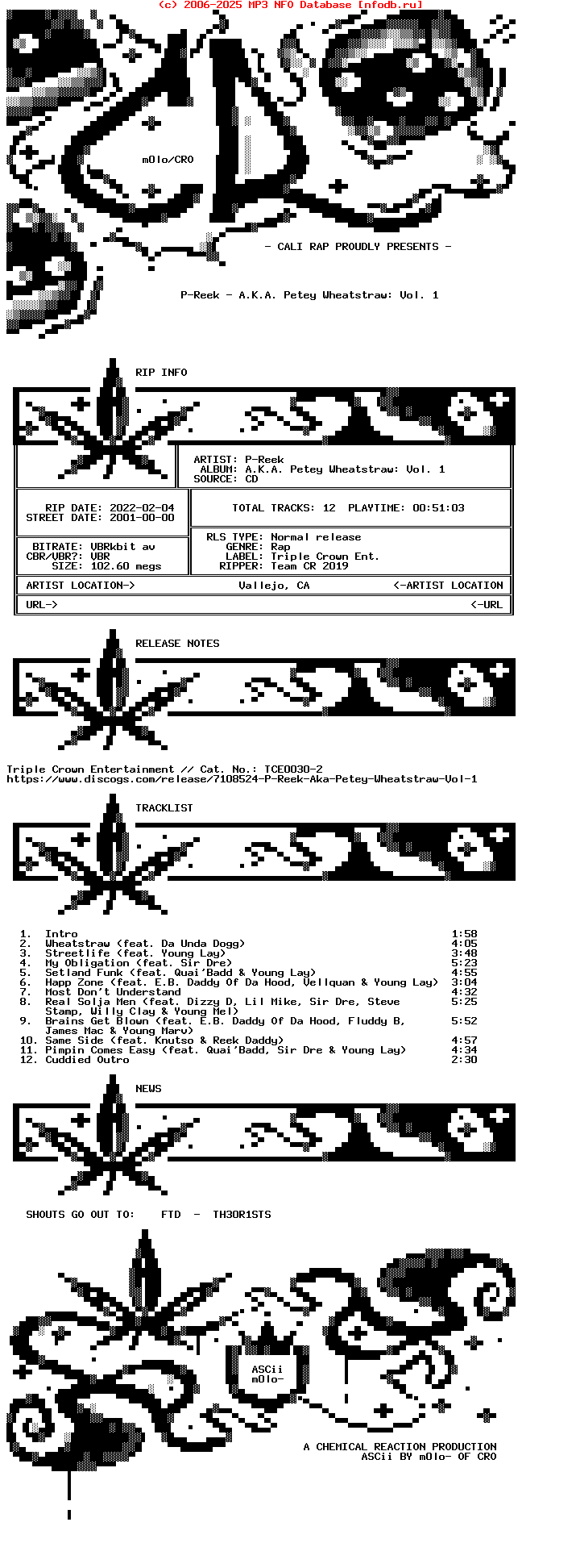 P-Reek-A.K.A._Petey_Wheatstraw_Vol._1-2001