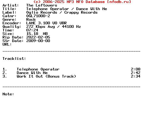 The_Leftovers-Telephone_Operator_-_Dance_With_Me-CDS-2009