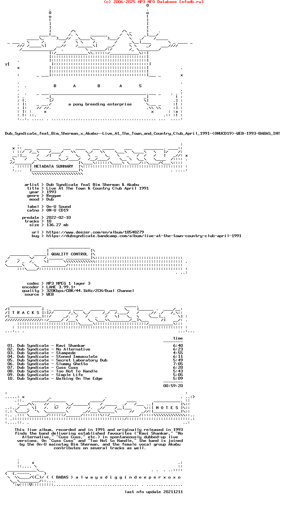 Dub_Syndicate_Feat_Bim_Sherman_X_Akabu--Live_At_The_Town_And_Country_Club_April_1991-(ONUCD19)-WEB-1993-Babas_Int