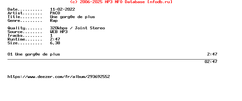 Paco-Une_Gorgee_De_Plus-Single-WEB-FR-2022