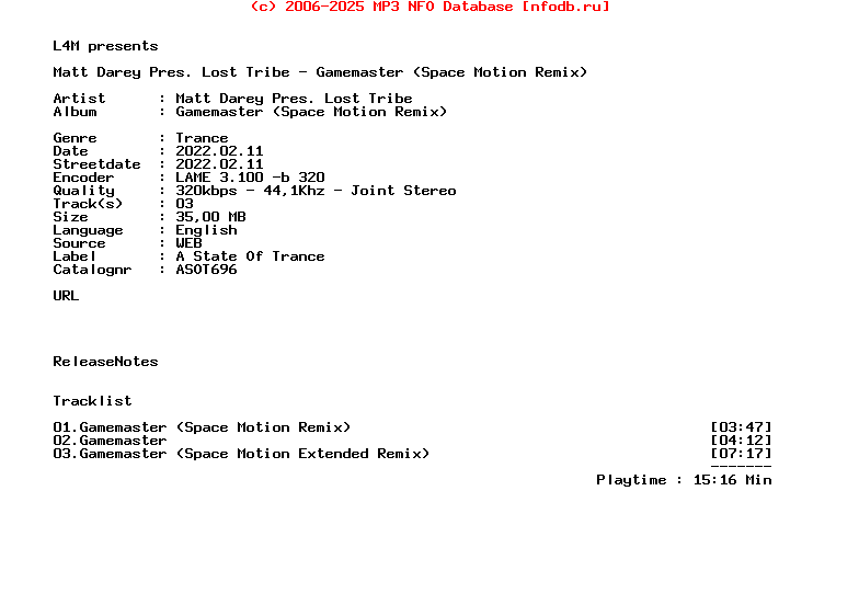 Matt_Darey_Pres._Lost_Tribe_-_Gamemaster_(SPACE_MOTION_REMIX)-(ASOT696)-WEB-2022