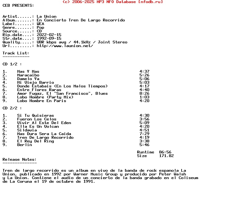 La_Union-En_Concierto_Tren_De_Largo_Recorrido-ES-2CD-1992