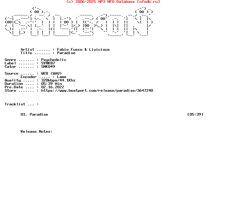 Fabio_Fusco_And_Livicious-Paradise-(SNK049)-Single-WEB-2022-FALCON