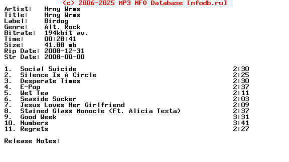 Hrny_Wrms-Hrny_Wrms-2008