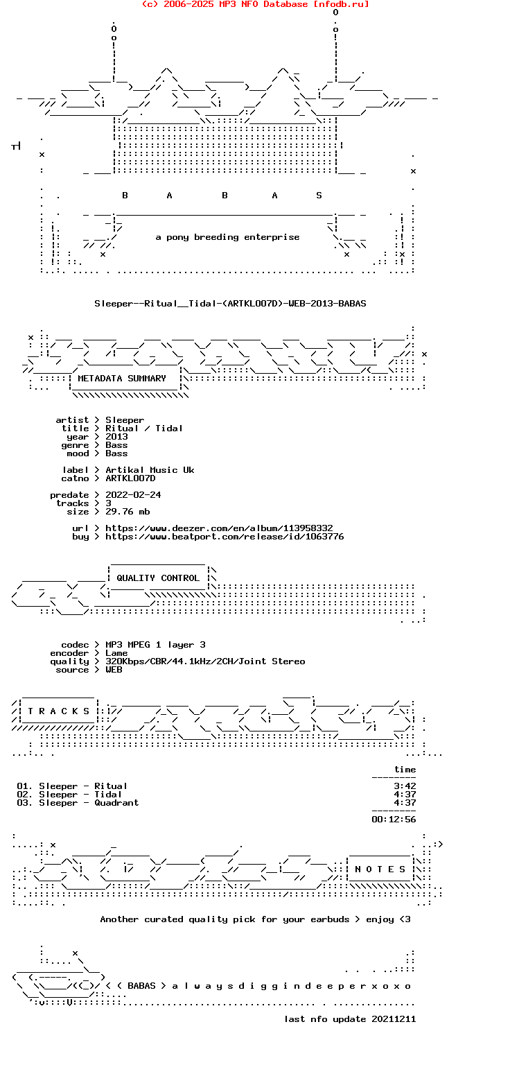 Sleeper--Ritual__Tidal-(ARTKL007D)-WEB-2013-BABAS
