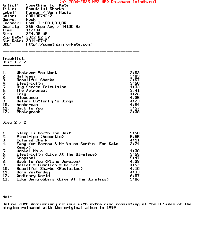 Something_For_Kate-Beautiful_Sharks-(20TH_ANNIVERSARY_DELUXE_EDITION)-2CD-2014