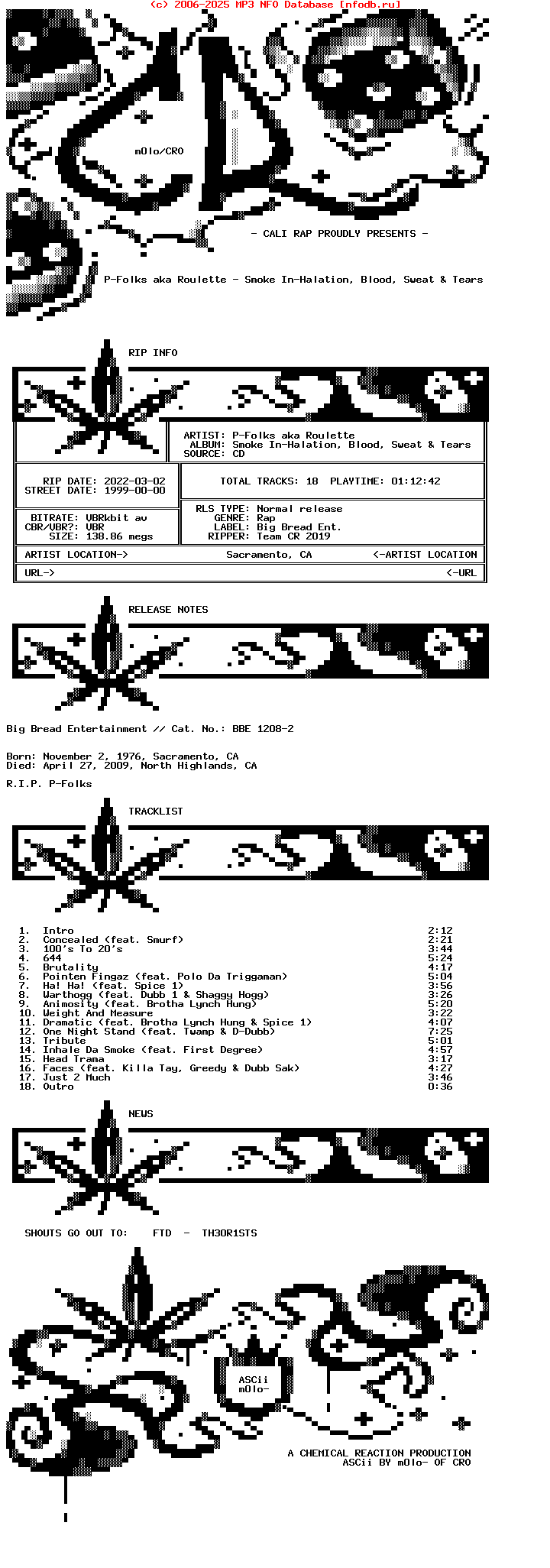 P-Folks_Aka_Roulette-Smoke_In-Halation_Blood_Sweat_And_Tears-1999
