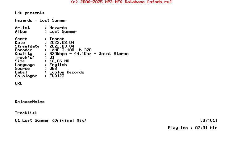 Hezards_-_Lost_Summer-(EVO123)-Single-WEB-2022