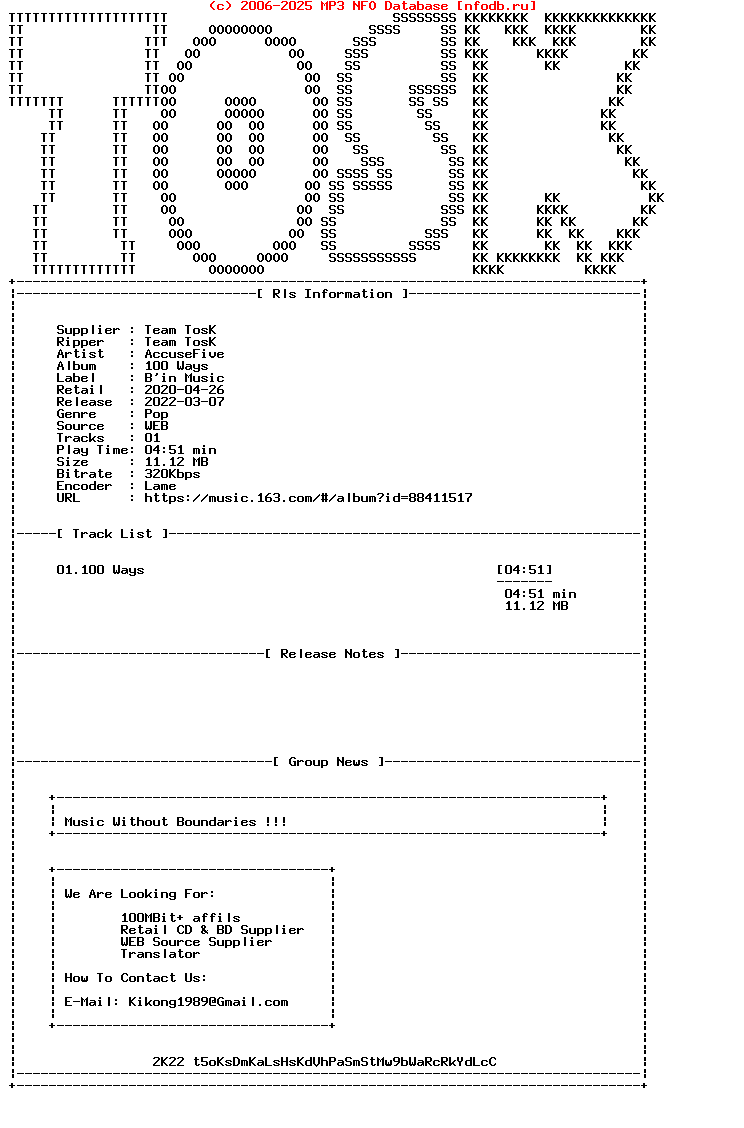 Accusefive-100_Ways-Single-WEB-Cn-2020