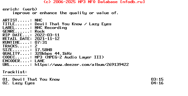 Nhc-Devil_That_You_Know__Lazy_Eyes-Digital_45-WEB-2021