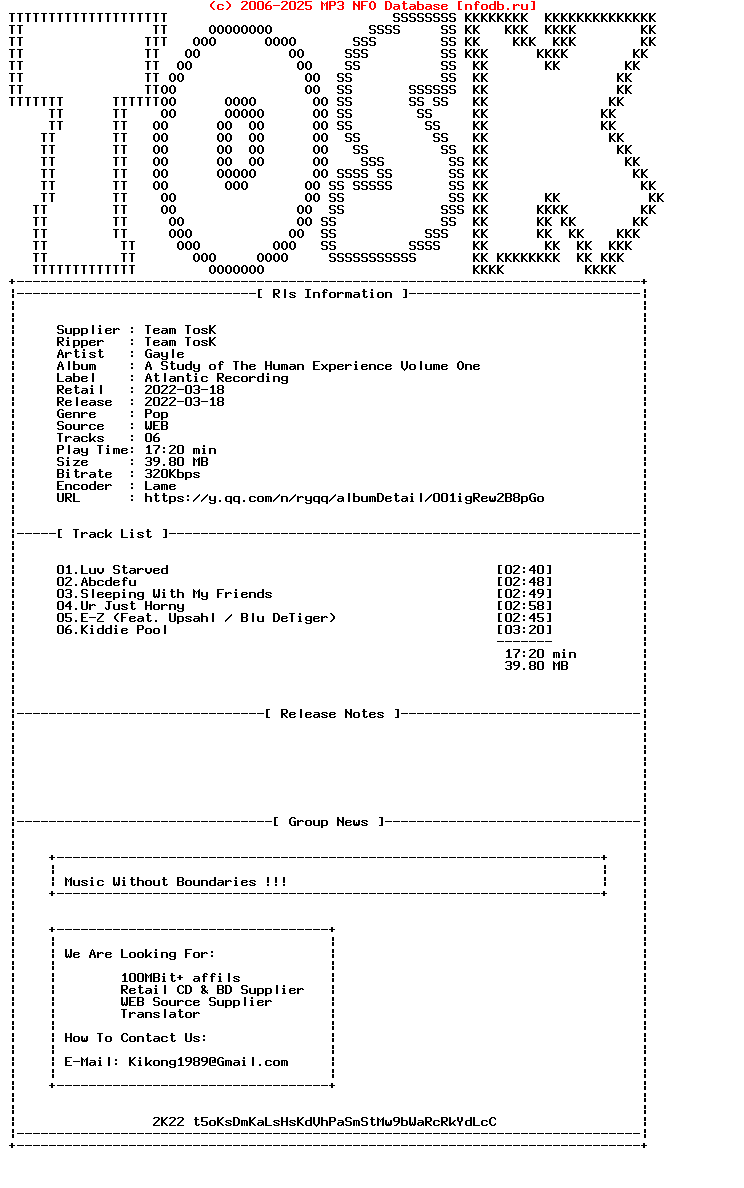 Gayle-A_Study_Of_The_Human_Experience_Volume_One-EP-WEB-2022