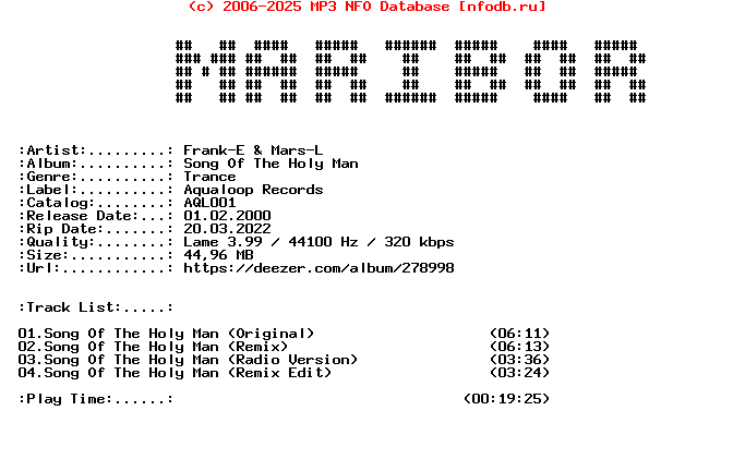 Frank-E_And_Mars-L_-_Song_Of_The_Holy_Man-(AQL001)-WEB-2000-Maribor