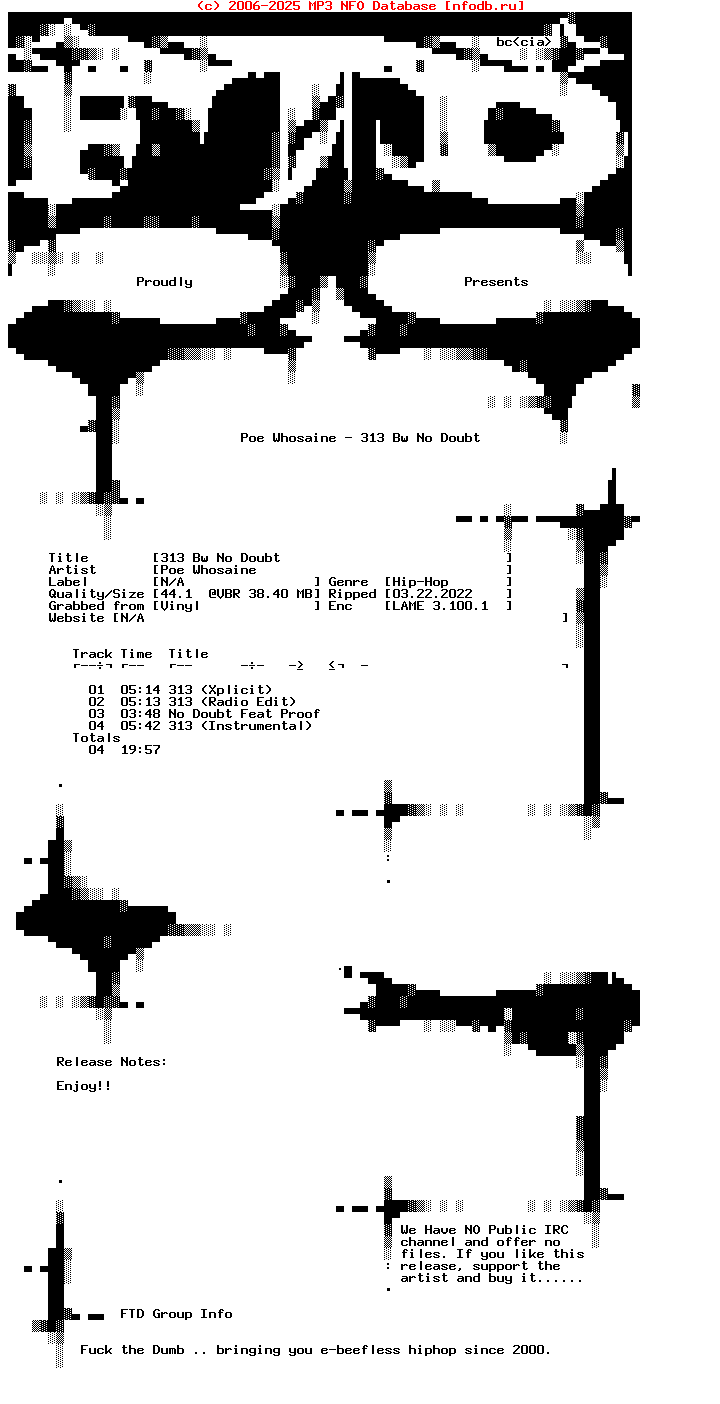 Poe_Whosaine-313_Bw_No_Doubt-VLS-1997-FTD