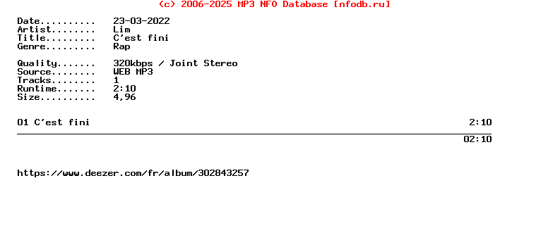 Lim-Cest_Fini-Single-WEB-FR-2022