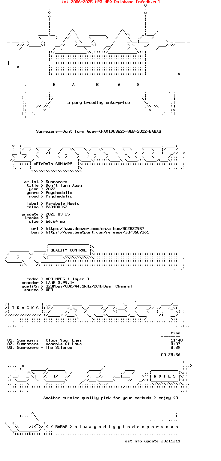 Sunrazers--Dont_Turn_Away-(PAO1DW362)-WEB-2022-BABAS