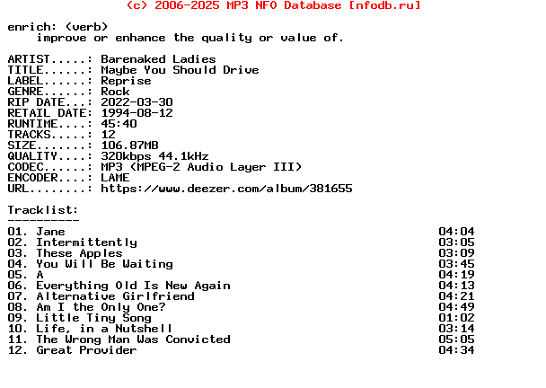 Barenaked_Ladies-Maybe_You_Should_Drive-WEB-1994