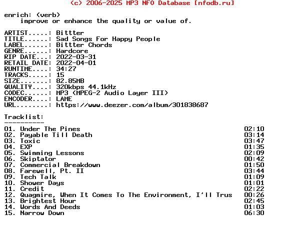 Bittter-Sad_Songs_For_Happy_People-WEB-2022