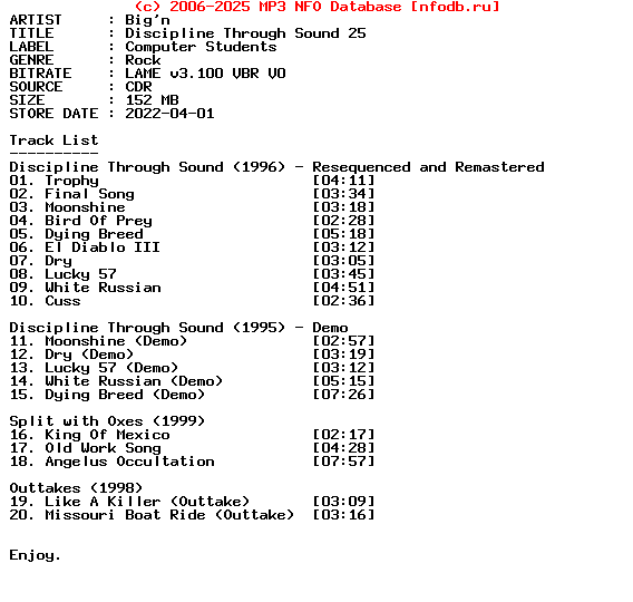 Big_N-Discipline_Through_Sound_25-CDR-2022