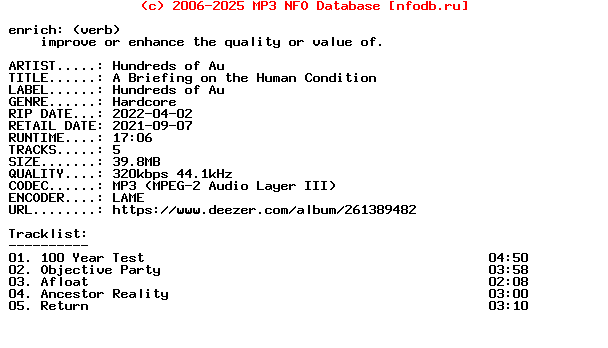 Hundreds_Of_Au-A_Briefing_On_The_Human_Condition-EP-WEB-2021