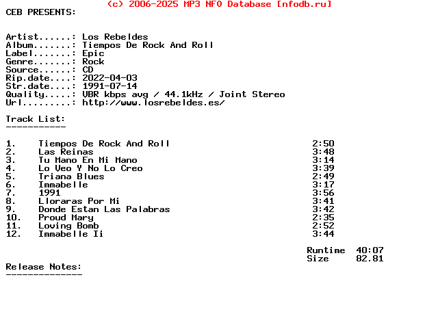 Los_Rebeldes-Tiempos_De_Rock_And_Roll-ES-1991