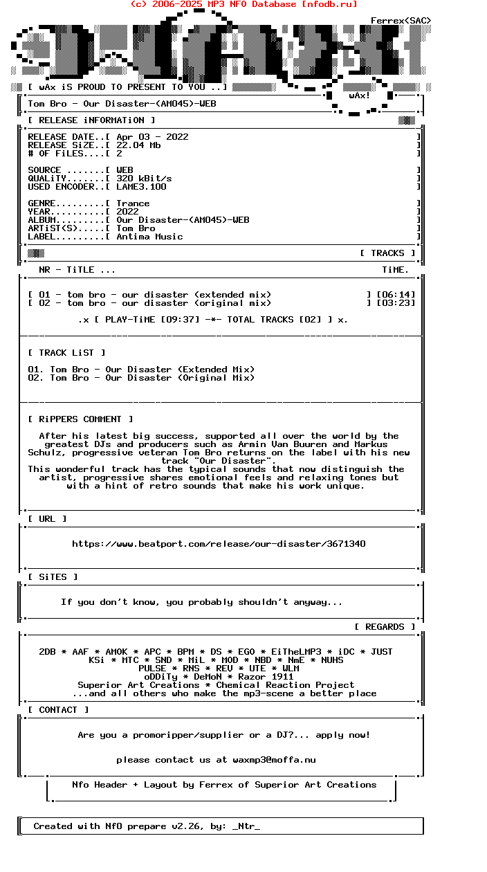 Tom_Bro-Our_Disaster-(AM045)-WEB-2022