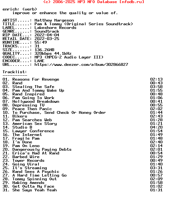 Matthew_Margeson-Pam_And_Tommy_(ORIGINAL_SERIES_SOUNDTRACK)-Ost-WEB-2022