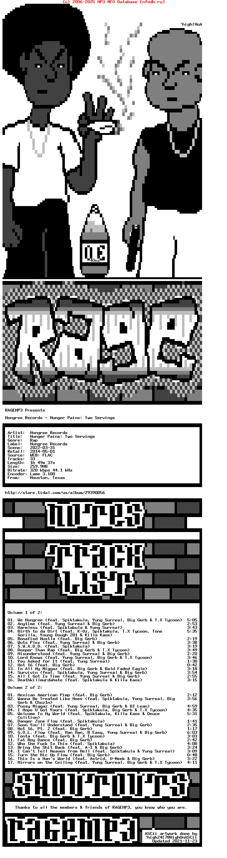 Hongree_Records-Hunger_Pains_Two_Servings-Double_Album-WEB-2014