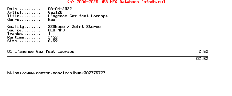 Gaz120-Lagence_Gaz_Feat_Lacraps-Single-WEB-FR-2022