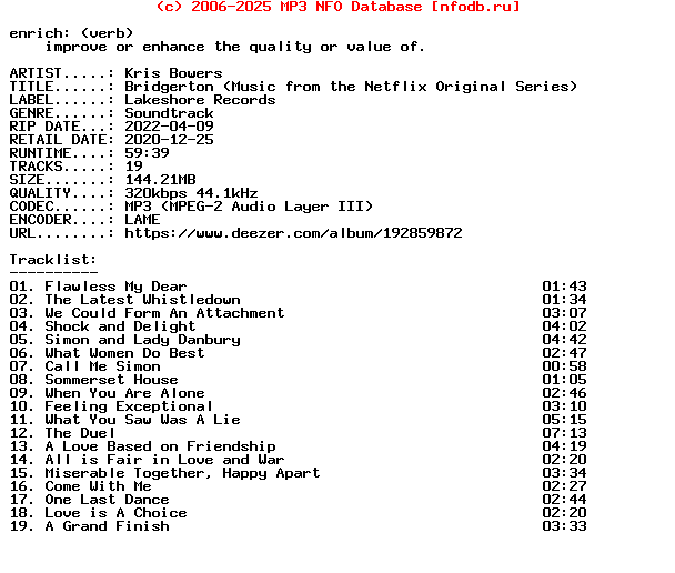 Kris_Bowers-Bridgerton_(MUSIC_FROM_THE_NETFLIX_ORIGINAL_SERIES)-Ost-WEB-2020