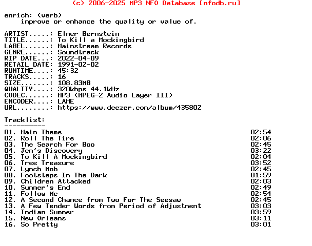 Elmer_Bernstein-To_Kill_A_Mockingbird-Ost-WEB-1991