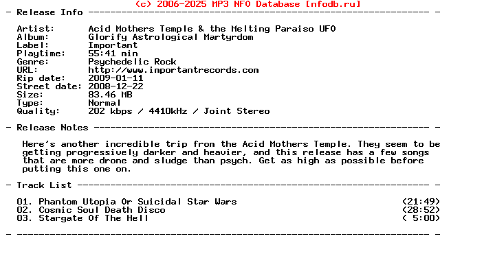 Acid_Mothers_Temple_And_The_Melting_Paraiso_Ufo-Glorify_Astrological_Martyrdom-2008