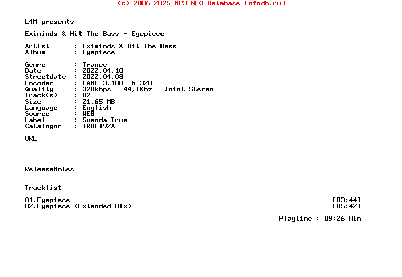Eximinds_And_Hit_The_Bass_-_Eyepiece-(TRUE192A)-WEB-2022