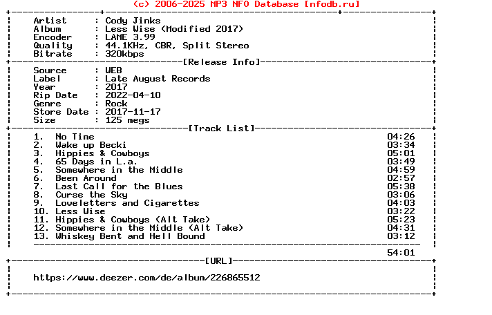 Cody_Jinks-Less_Wise_(MODIFIED_2017)-WEB-2017-Terse