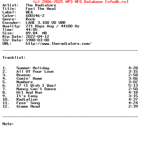The_Radiators-Feel_The_Heat-1980