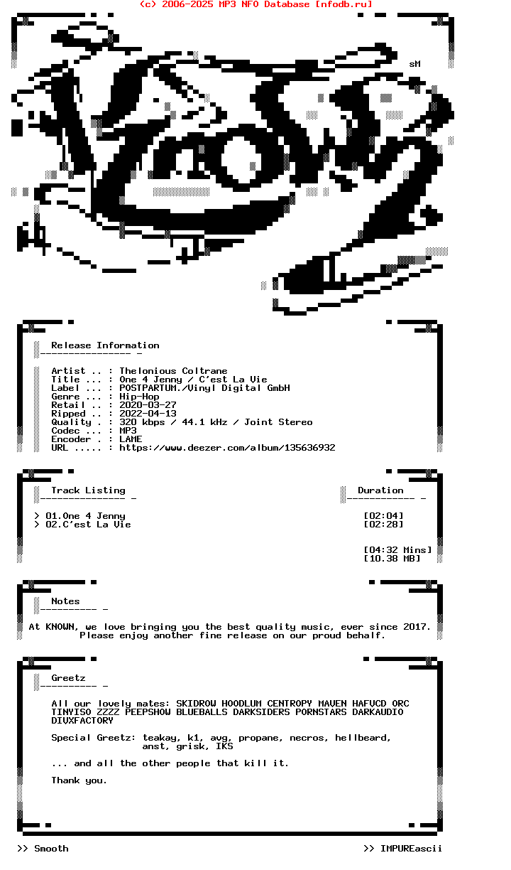 Thelonious_Coltrane-One_4_Jenny__Cest_La_Vie-(PPT-DS-616)-Single-WEB-2020