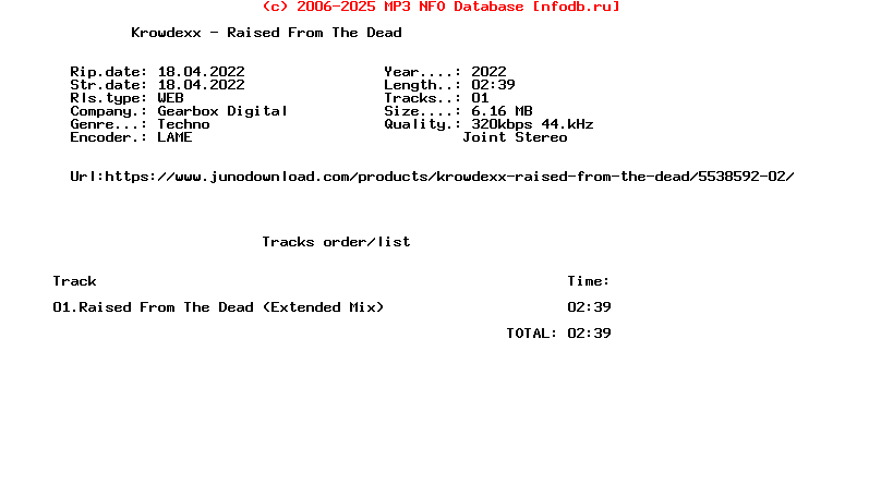 Krowdexx_-_Raised_From_The_Dead-(GBD352)-Single-WEB-2022