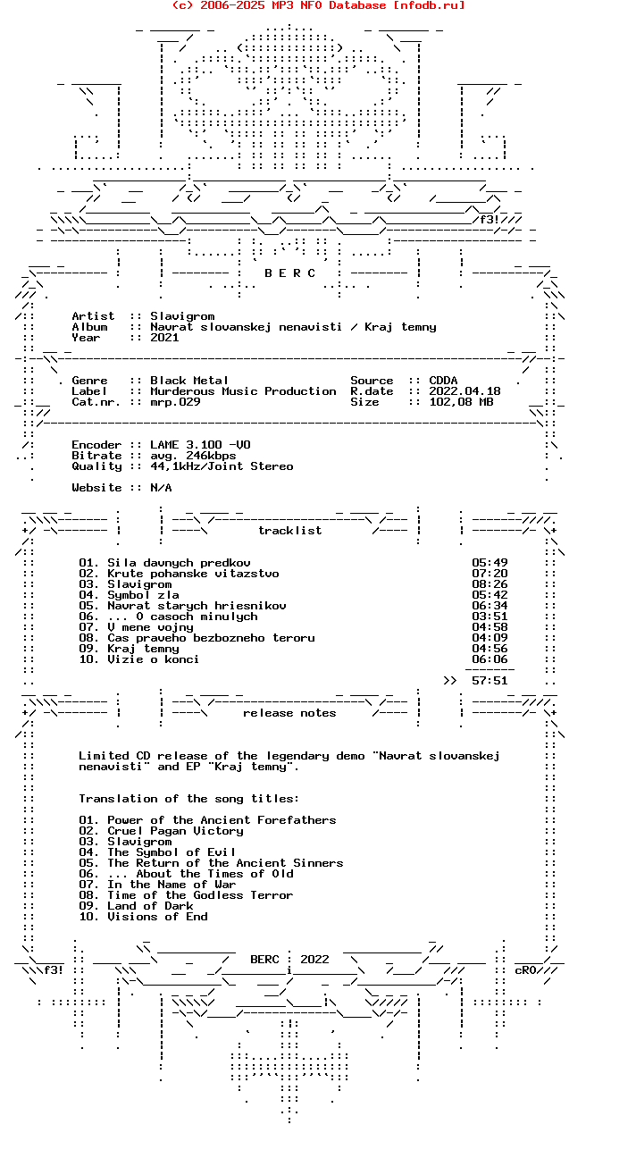 Slavigrom-Navrat_Slovanskej_Nenavisti-Kraj_Temny-CD-2021-BERC