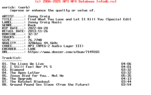 Jonny_Craig-Find_What_You_Love_And_Let_It_Kill_You_(SPECIAL_EDITION)-EP-WEB-2013