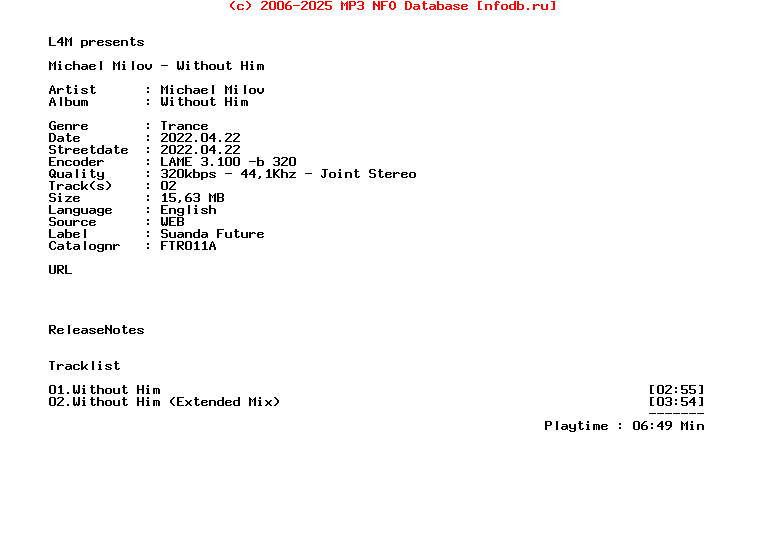 Michael_Milov_-_Without_Him-(FTR011A)-WEB-2022