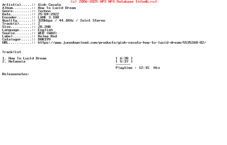 Gioh_Cecato-How_To_Lucid_Dream-Dmr199-WEB-2022