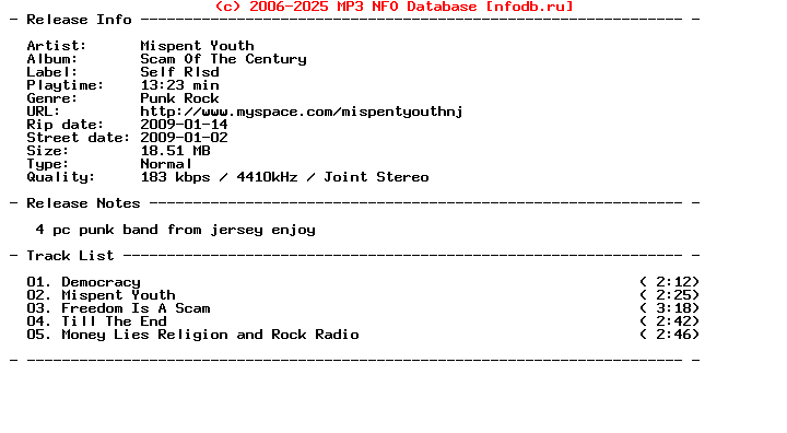 Mispent_Youth-Scam_Of_The_Century-(EP)-2009