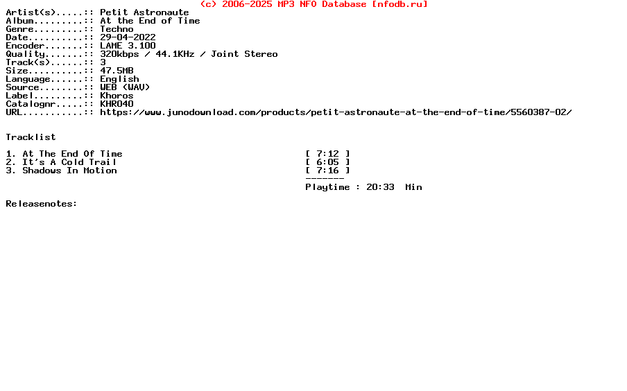 Petit_Astronaute-At_The_End_Of_Time-Khr040-WEB-2022