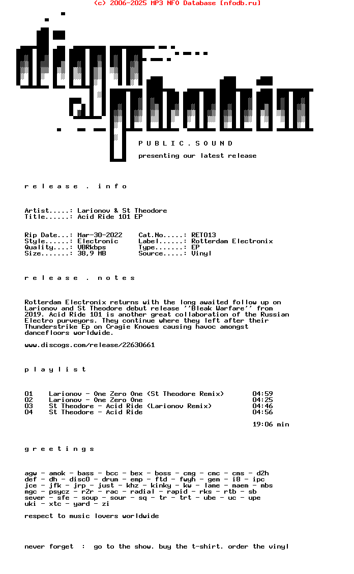 Larionov_And_St_Theodore-Acid_Ride_101_Ep-(RET013)-Vinyl-2022-DPS