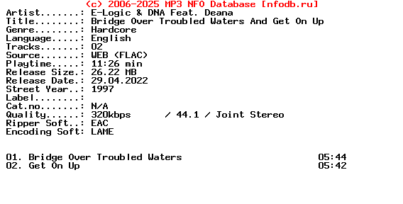 E-Logic_And_Dna_Feat._Deana-Bridge_Over_Troubled_Waters_And_Get_On_Up-WEB-1997-XTC